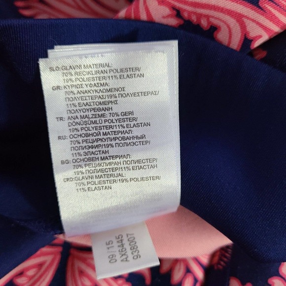 Stylish Pink and Blue Patterned Women's Leggings - Picture 10 of 10